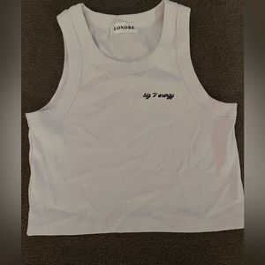 NWOT Londre “Big V Energy” Crop Tank Sz L